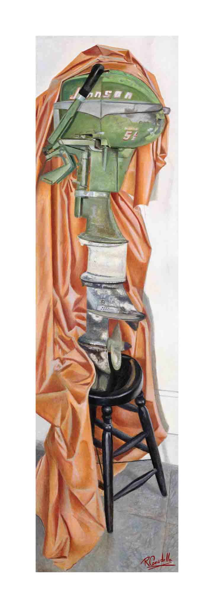 Johnson Motor with Orange Cloth