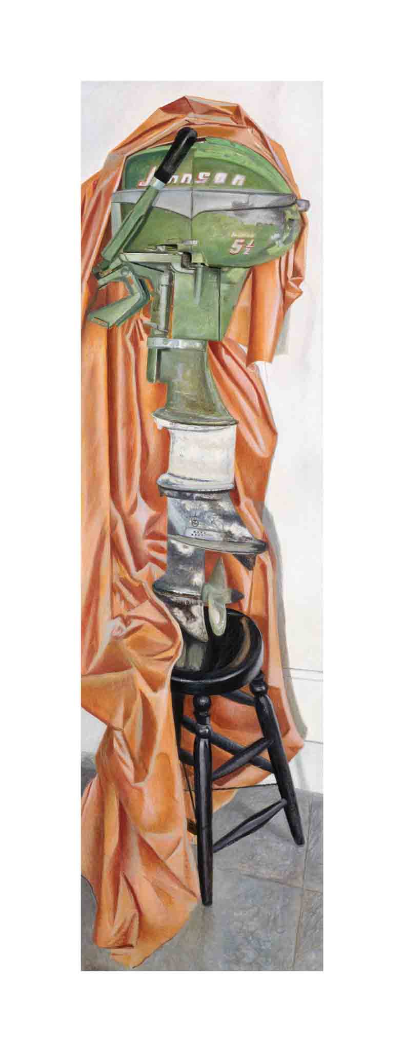 Johnson Motor with Orange Cloth