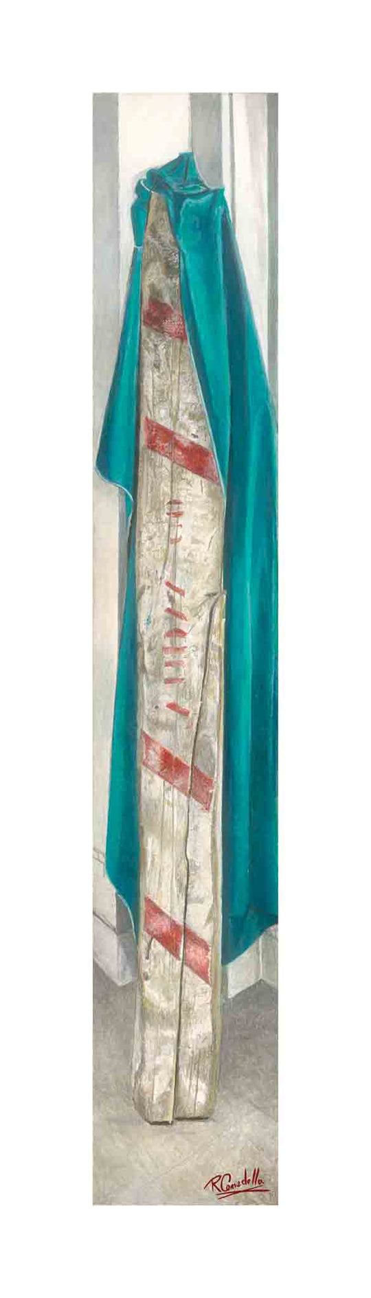Police Marker with Blue Cloth