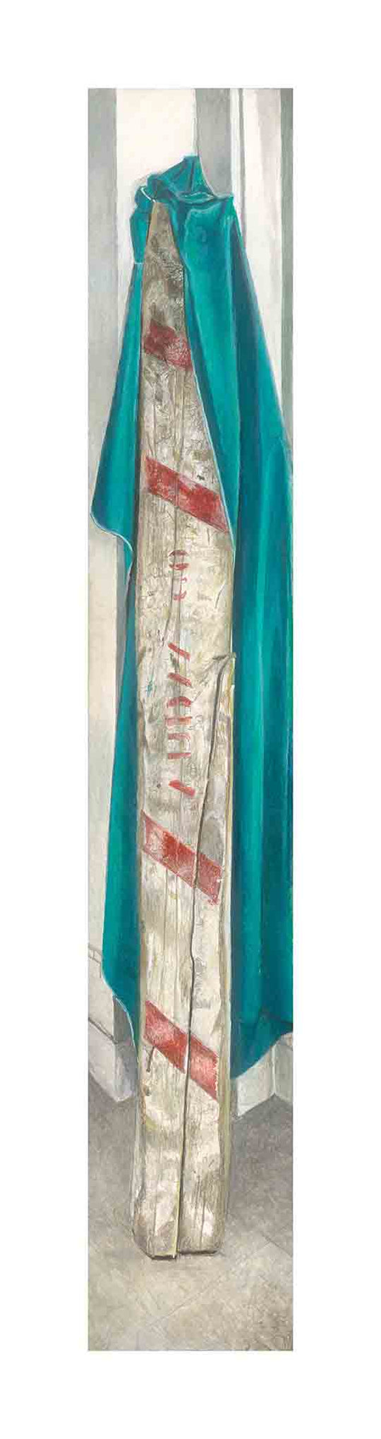 Police Marker with Blue Cloth