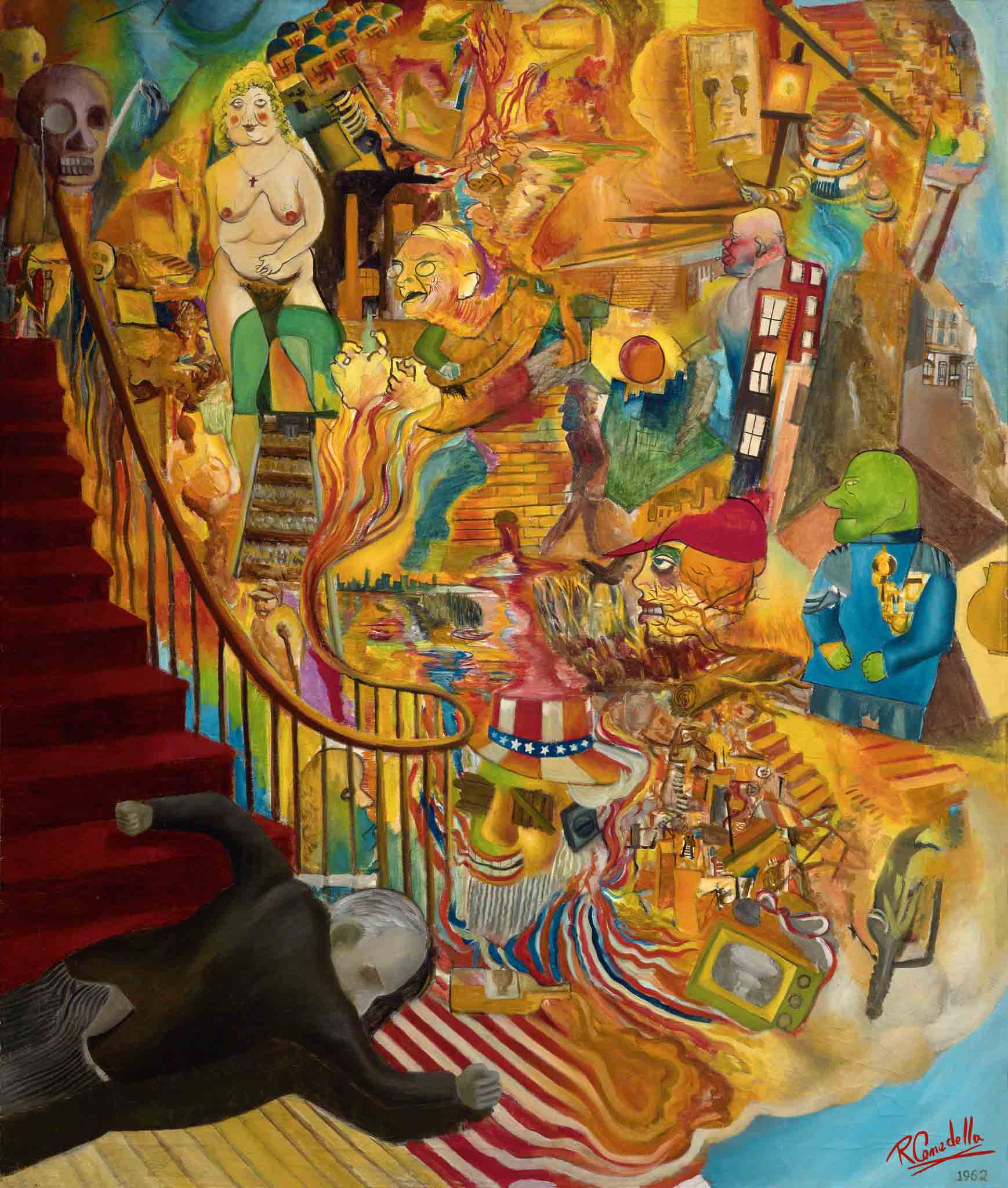 Robert Cenedella | Artwork | The Death of George Grosz (1962 Robert Cenedella | Artwork | The Death of George Grosz (1962