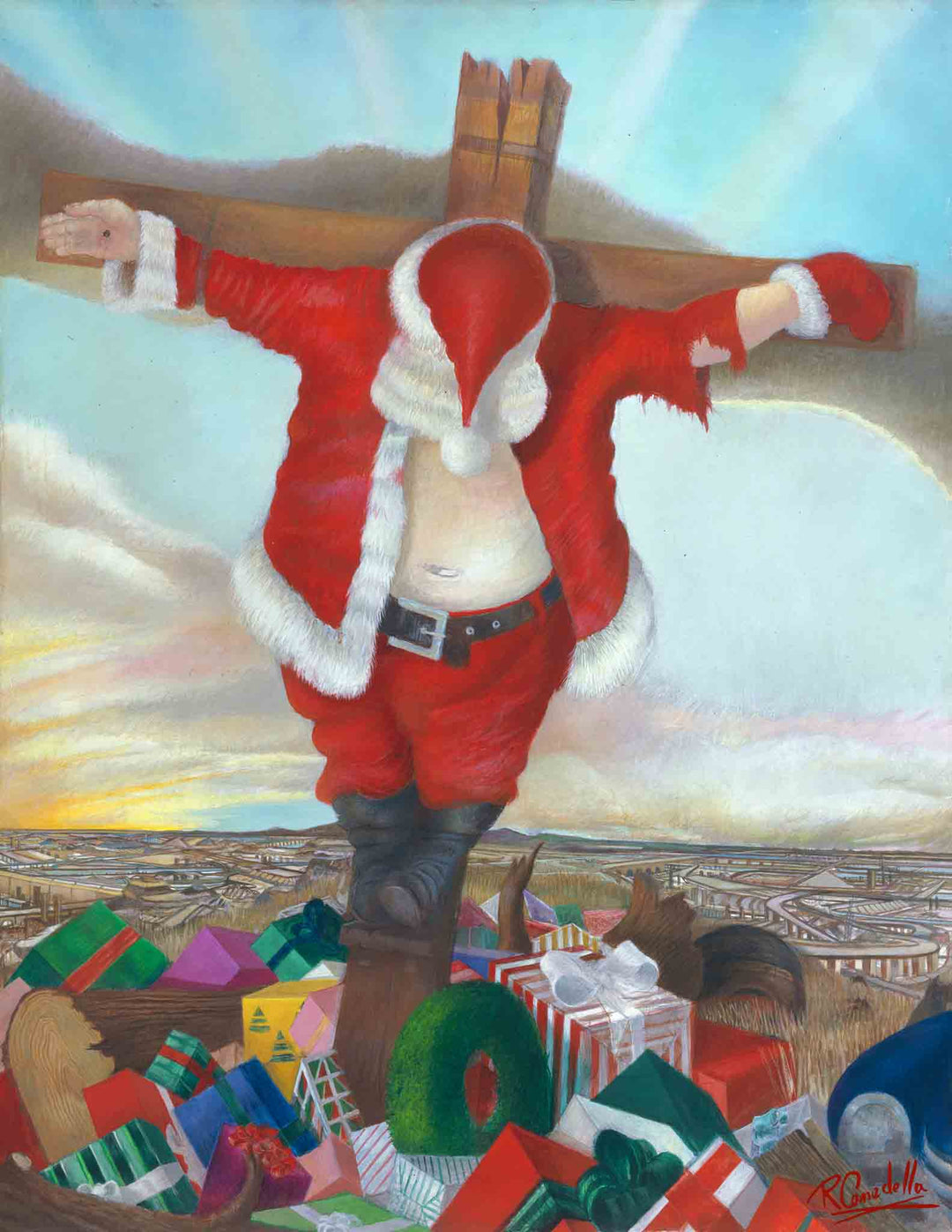 Presence of Man Santa Claus Saint Nick St. Nick Jesus Christ Gifts Presents Christmas Commercialism Capitalism