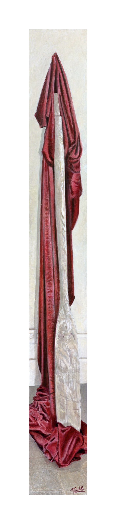 Oar with Red Cloth