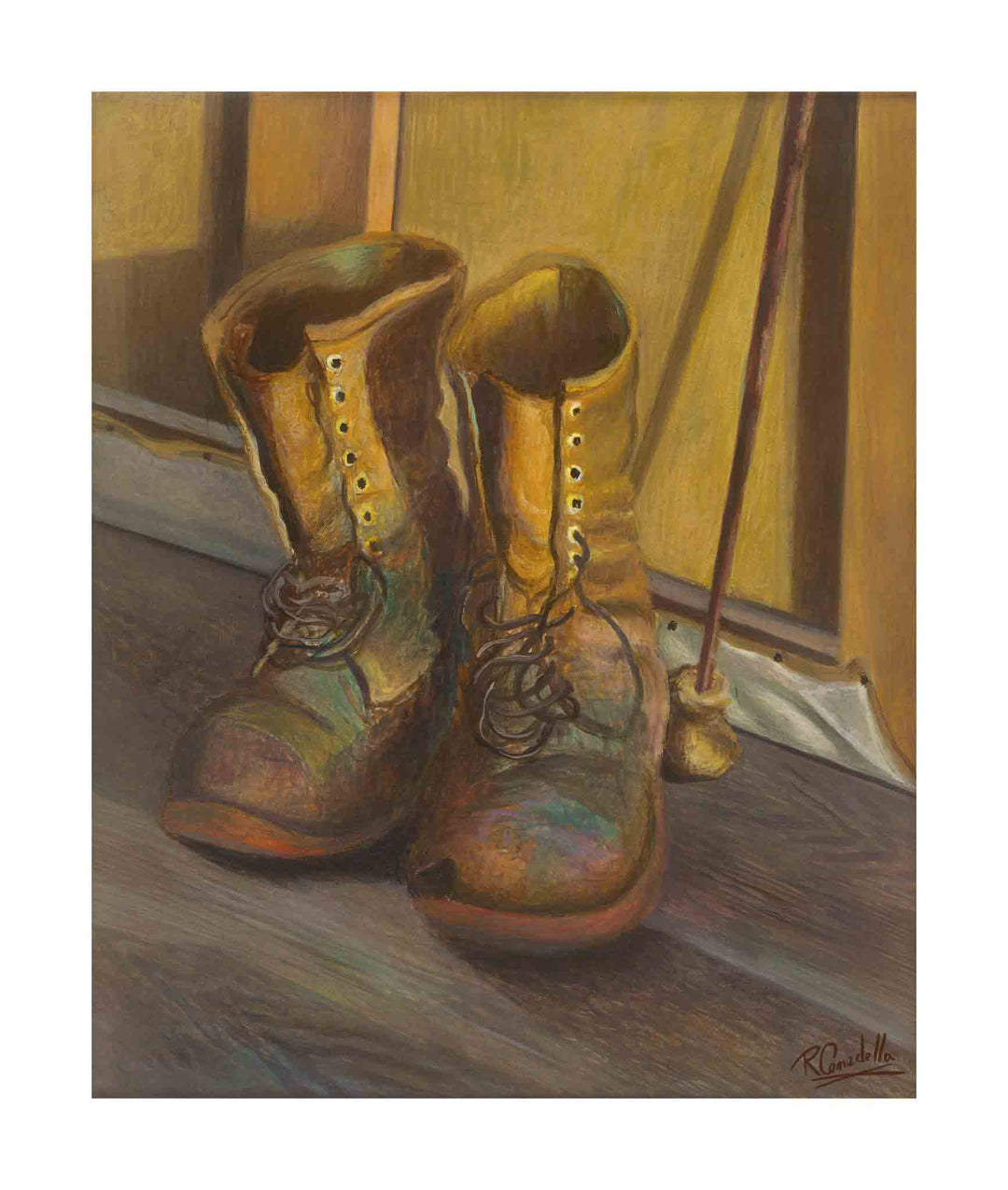 Artist's Boots with Mahl Stick