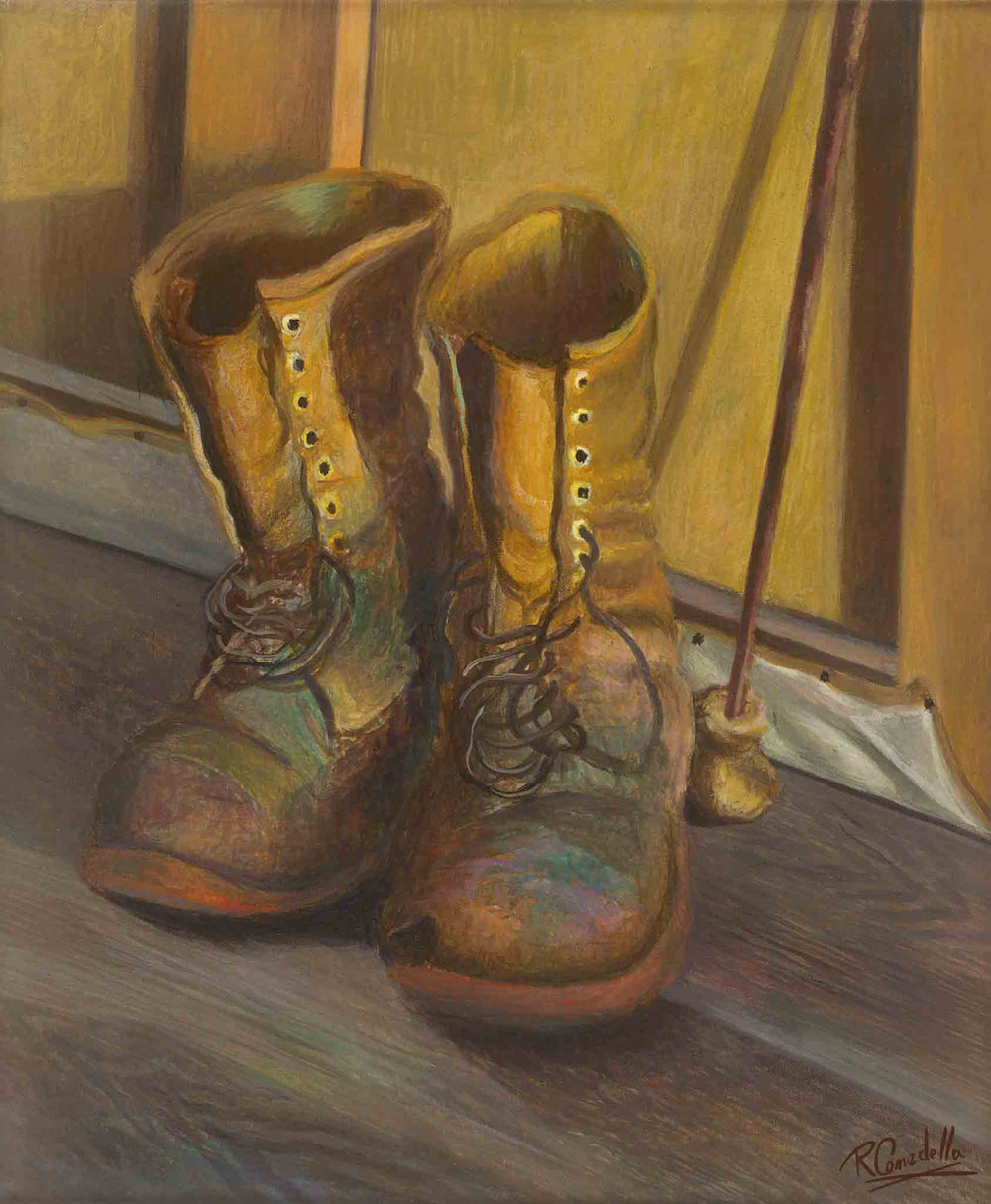 Artist's Boots with Mahl Stick